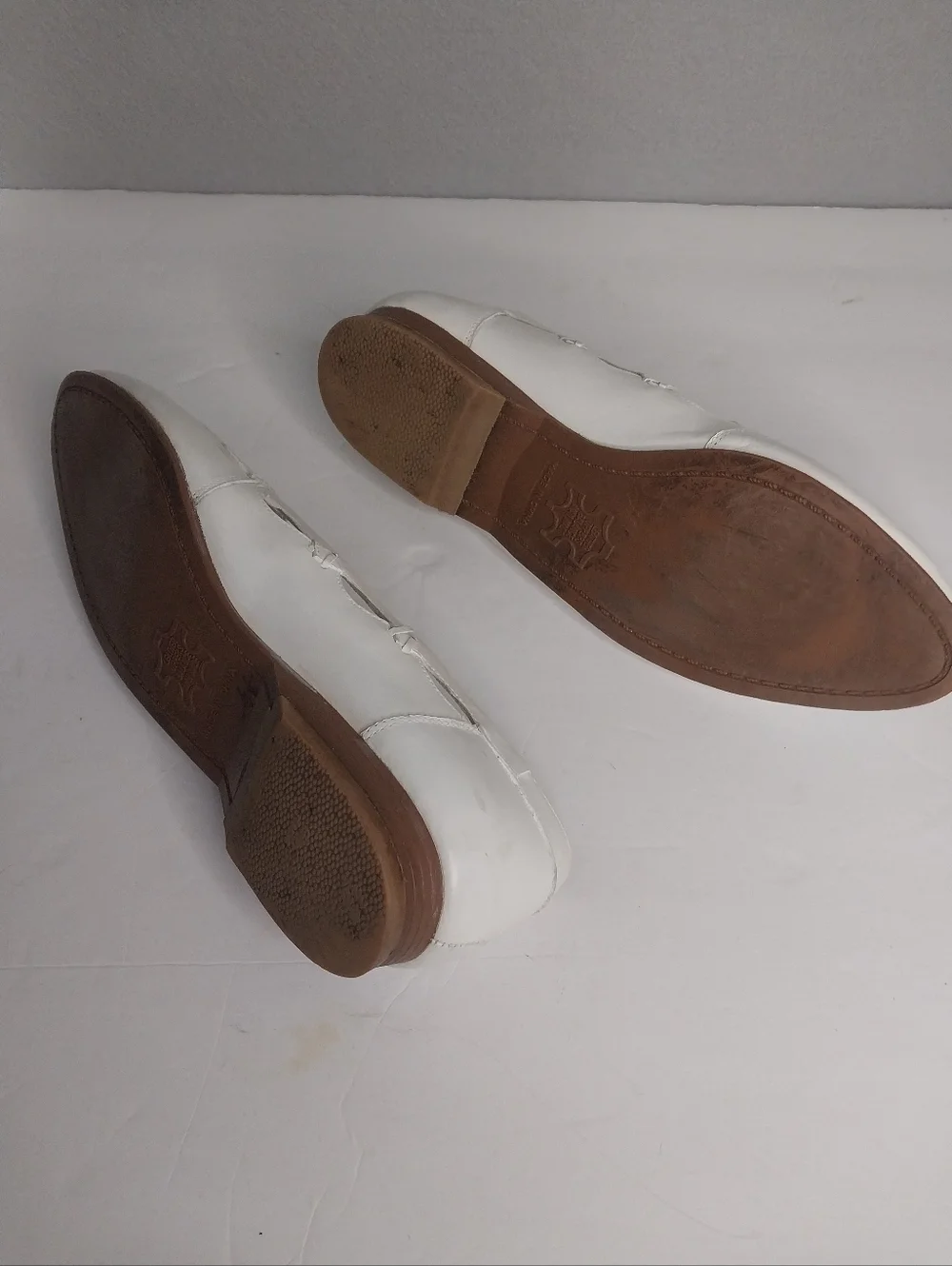 BAYBERRY Size 7M White Leather Upper Balance Loafers for Women